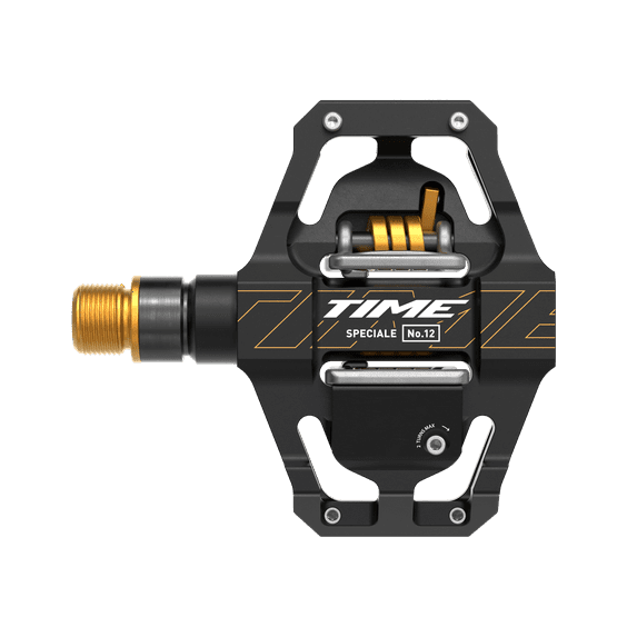 Time Speciale 12 Pedals - Dual Sided Clipless with Platform, Aluminum, 9/16", Black/Gold, Small, B1