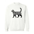 thumbnail image 1 of Time Spent With Cats Quote Sweatshirt Women -Image by Shutterstock, Female Small, 1 of 4