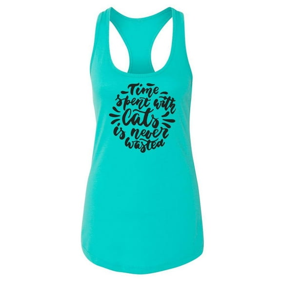 Time Spent With Cats Racerback Tank Women -Image by Shutterstock, Female Small