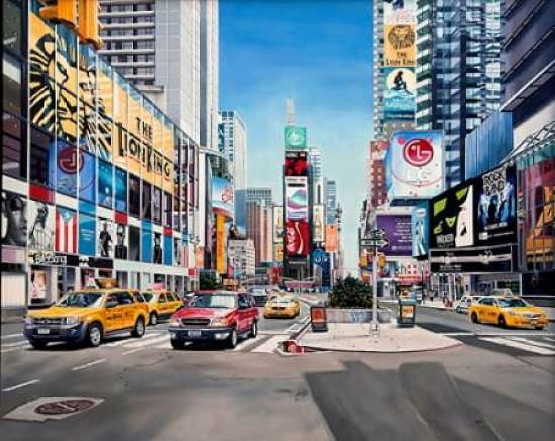 Time Square Reflections Canvas Art - Michael Schuh (24 x 30)