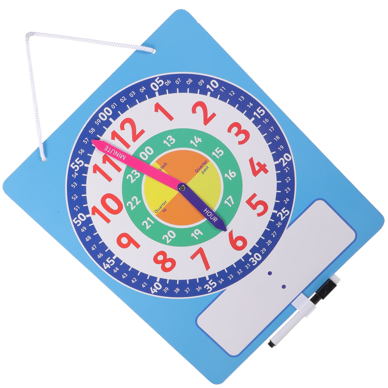 Time Teaching Aids Clock for Kids Learning Cardboard Rubber