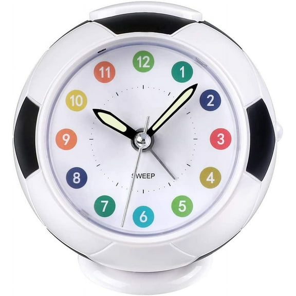 Time Teaching Clock for Kids Learning, Analog Alarm Clock with Silent Non-Ticking Quartz Movement, Educational Design with Safe Non-Toxic Materials, Portable and Stylish with