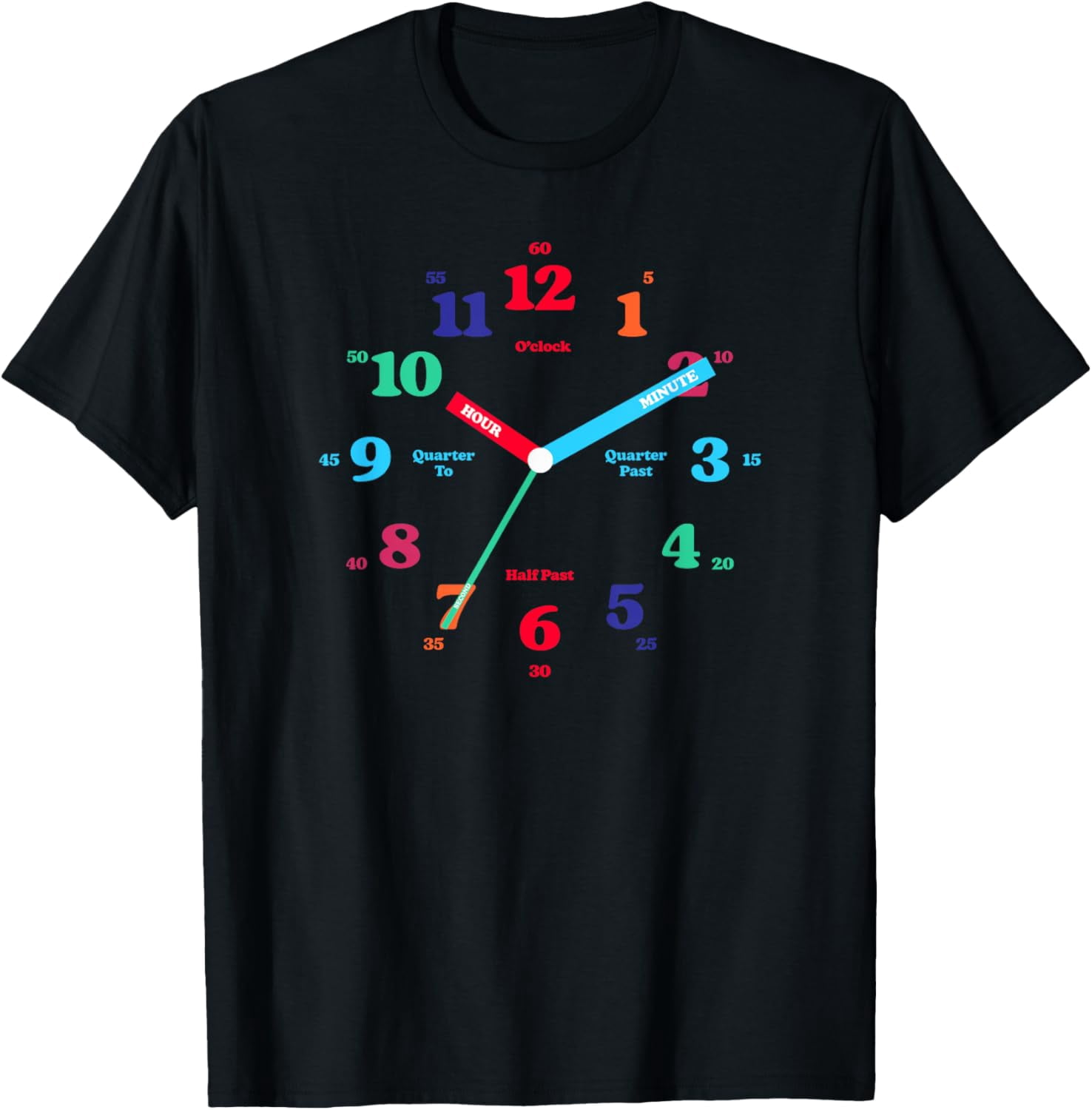 Time Teaching Clock T-Shirt - Walmart.com
