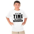 thumbnail image 1 of Time Think Cute Optimistic Gym Crewneck T Shirts Boy Girl Teen Brisco Brands L, 1 of 5