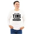 thumbnail image 1 of Time Think Cute Optimistic Gym Long Sleeve TShirt Men Women Brisco Brands L, 1 of 5