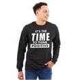 thumbnail image 1 of Time Think Cute Optimistic Gym Long Sleeve TShirt Men Women Brisco Brands S, 1 of 5
