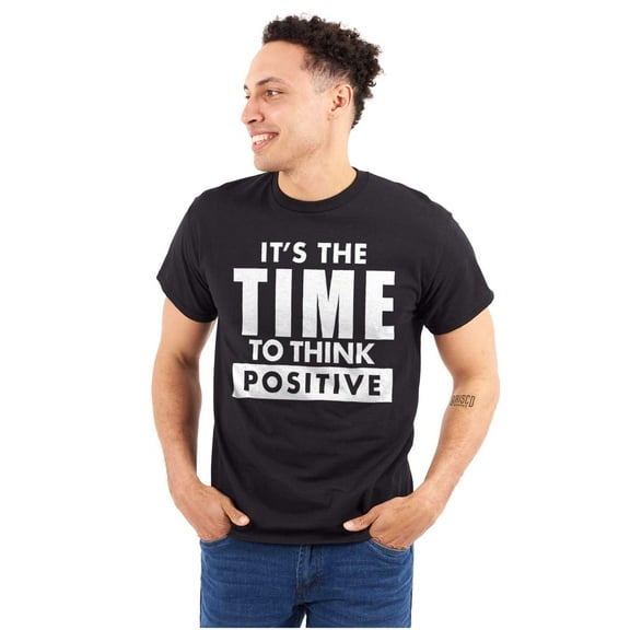 Time Think Cute Optimistic Gym Men's Graphic T Shirt Tees Brisco Brands S