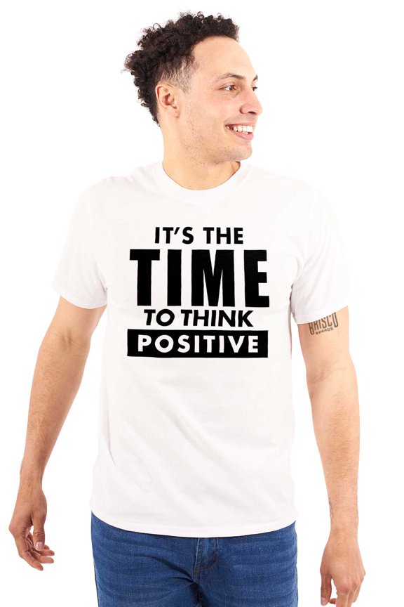 Time Think Cute Optimistic Gym Plus Size Crewneck Graphic Tee Shirt Brisco Brands 3X