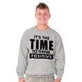 thumbnail image 1 of Time Think Cute Optimistic Gym Unisex Plus Fleece Graphic Sweatshirt Brisco Brands 4X, 1 of 5