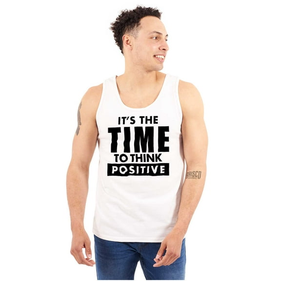 Time Think Cute Optimistic Gym Plus Size Graphic Tank Top Brisco Brands 3X