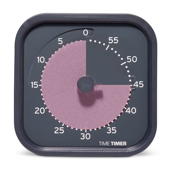 Time Timer MOD Home Edition — 60 Minute Kids Visual Timer Study Tool (Metallic Storm)