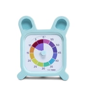 Time Timer MOD with Bunny Protective Case - 60 Minute Visual Countdown Timer with Silent Operation Bunny