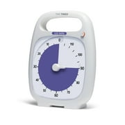 Time Timer PLUS 120 Minute Timer - Desktop Sized Visual Countdown Timer with Portable HandleWhite