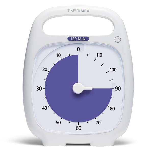 Time Timer PLUS 120 Minute Timer, White Walmart Business Supplies
