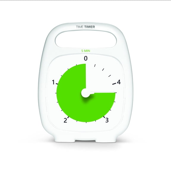 Time Timer PLUS 5 Minute Timer, White