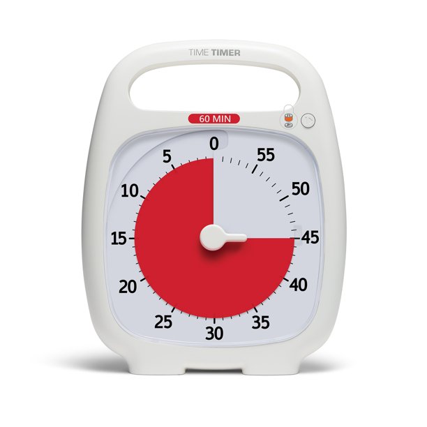 Time Timer PLUS, 60 Minute Timer, White Walmart Business Supplies
