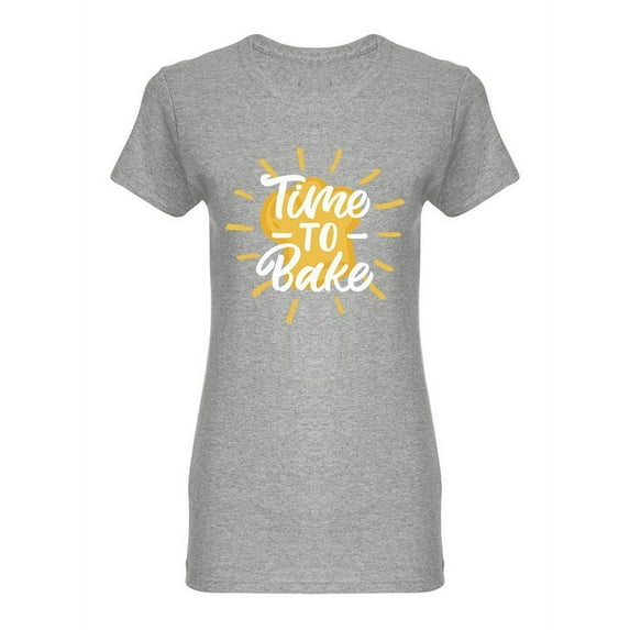 Time To Bake Design Shaped T-Shirt Women -Image by Shutterstock, Female Medium