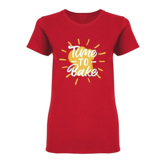 Time To Bake Design Shaped T-Shirt Women -Image by Shutterstock, Female XX-Large