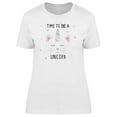 thumbnail image 1 of Time To Be A Unicorn Cool Horn T-Shirt Women -Image by Shutterstock, Female XX-Large, 1 of 2