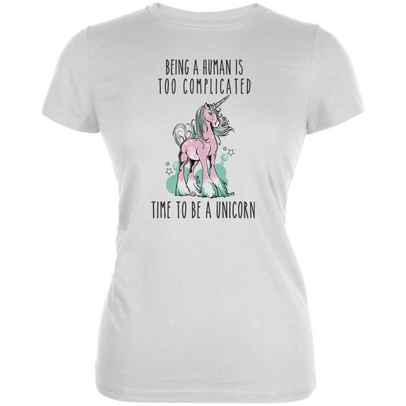 Time To Be A Unicorn Juniors Soft T Shirt Heather MD