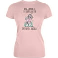 thumbnail image 1 of Time To Be A Unicorn Juniors Soft T Shirt Light Pink MD, 1 of 1