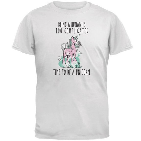 Time To Be A Unicorn Mens T Shirt White 2XL