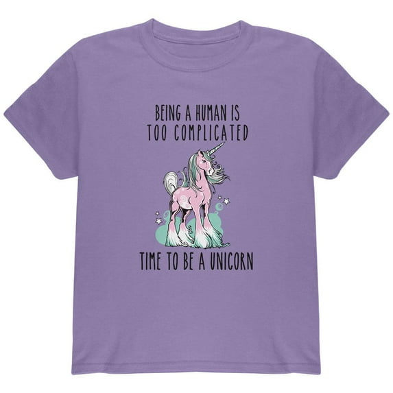 Time To Be A Unicorn Youth T Shirt Violet YSM