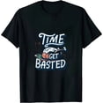 thumbnail image 1 of Time To Get Basted Funny Beer Thanksgiving Turkey Gift T-Shirt, 1 of 5