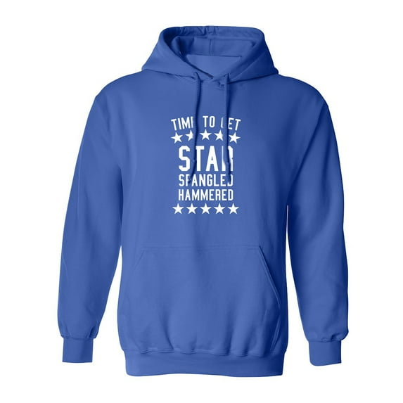 Time To Get Star Spangled Adult Hooded Sweatshirt
