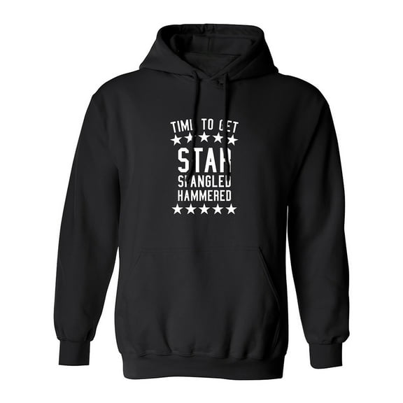 Time To Get Star Spangled Adult Hooded Sweatshirt