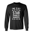 thumbnail image 1 of Time To Get Star Spangled Adult Long Sleeve T-shirt, 1 of 3