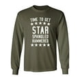 thumbnail image 1 of Time To Get Star Spangled Adult Long Sleeve T-shirt, 1 of 3