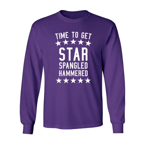Time To Get Star Spangled Adult Long Sleeve T-shirt