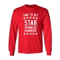 thumbnail image 1 of Time To Get Star Spangled Adult Long Sleeve T-shirt, 1 of 3