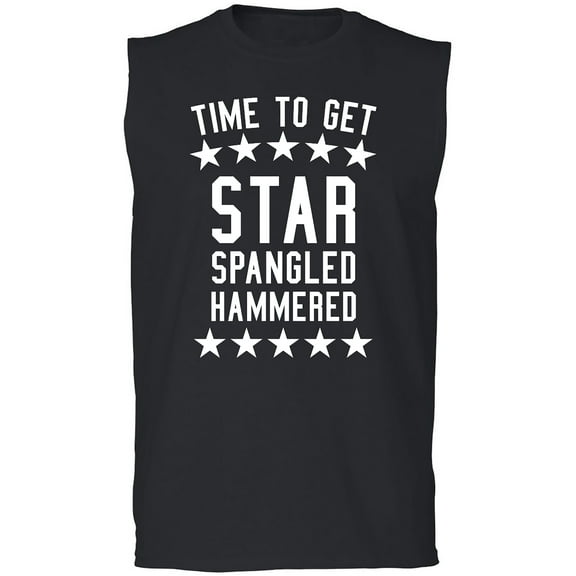 Time To Get Star Spangled Adult Sleeveless Tee