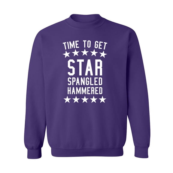 Time To Get Star Spangled Crewneck Sweatshirt