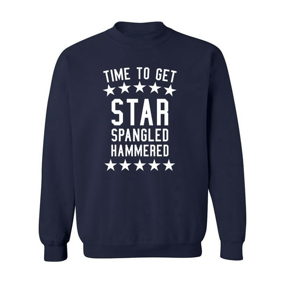 Time To Get Star Spangled Crewneck Sweatshirt