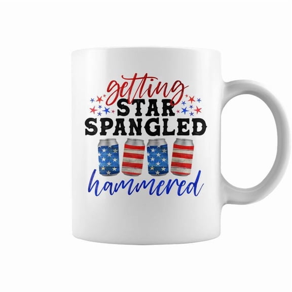Time To Get Star Spangled Hammered Beer Usa Flag 4Th Of July Coffee Mugs