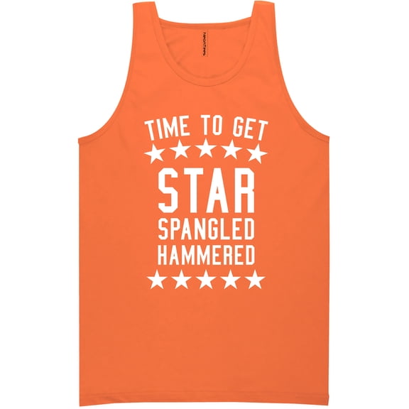 Time To Get Star Spangled Neon Tank Top
