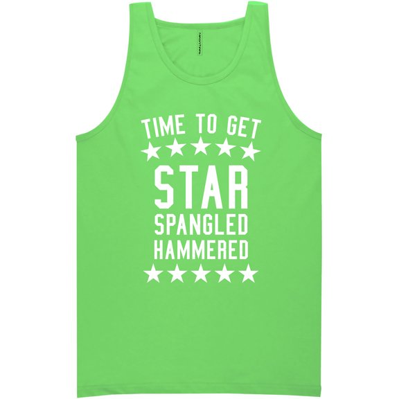 Time To Get Star Spangled Neon Tank Top