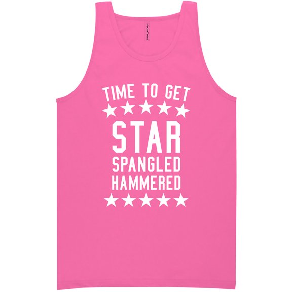 Time To Get Star Spangled Neon Tank Top