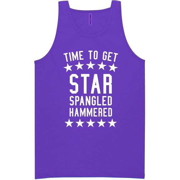 Time To Get Star Spangled Neon Tank Top