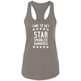 thumbnail image 1 of Time To Get Star Spangled Racerback Tank, 1 of 2