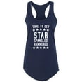 thumbnail image 1 of Time To Get Star Spangled Racerback Tank, 1 of 2