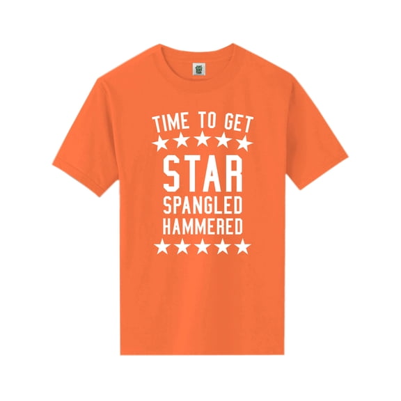 Time To Get Star Spangled Short Sleeve Neon T-Shirt