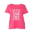 thumbnail image 1 of Time To Get Star Spangled Womens Plus Size Scoopneck Tee, 1 of 1