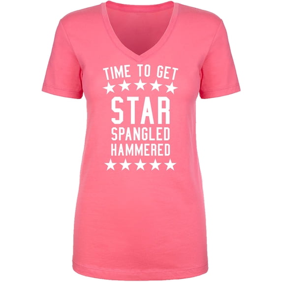 Time To Get Star Spangled Womens V-Neck T-Shirt