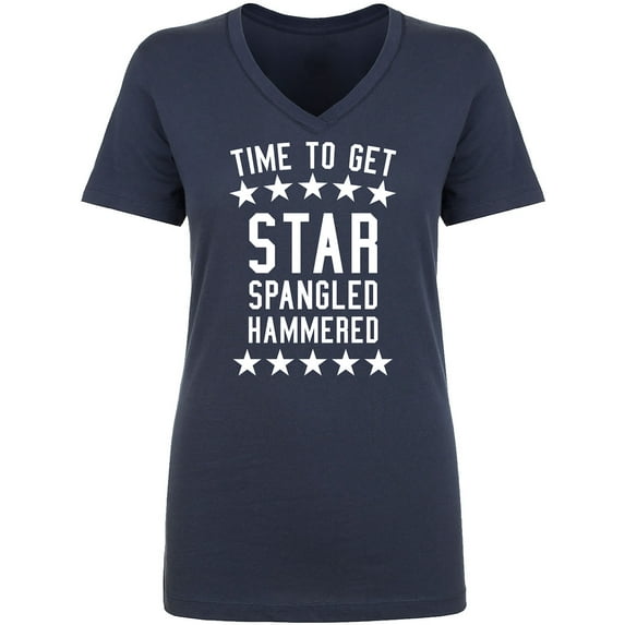Time To Get Star Spangled Womens V-Neck T-Shirt