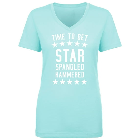 Time To Get Star Spangled Womens V-Neck T-Shirt