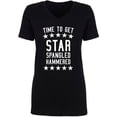 thumbnail image 1 of Time To Get Star Spangled Womens V-Neck T-Shirt, 1 of 2